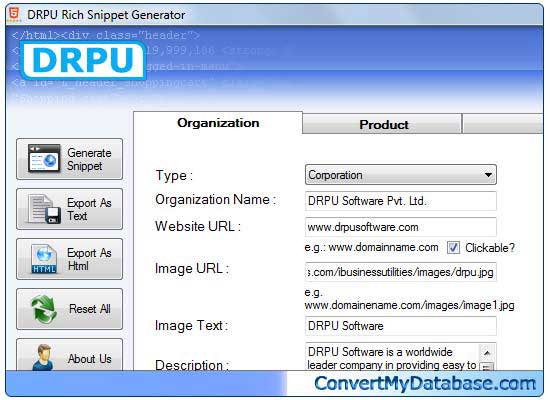 Rich Snippet Converter screenshot