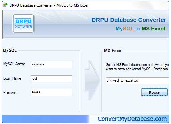 MySQL to MS Excel Database Converter Windows 11 download
