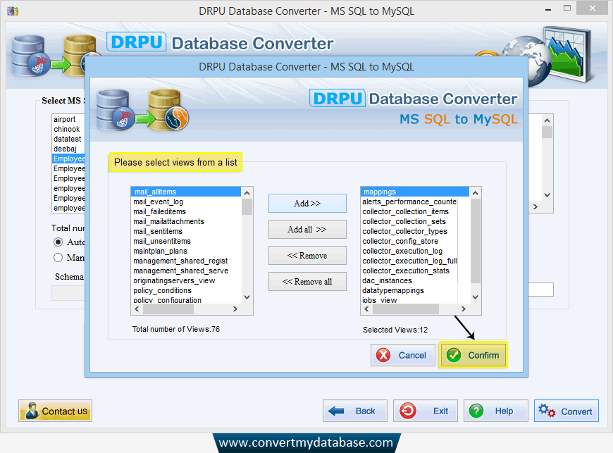 MS SQL to MySQL Database Converter