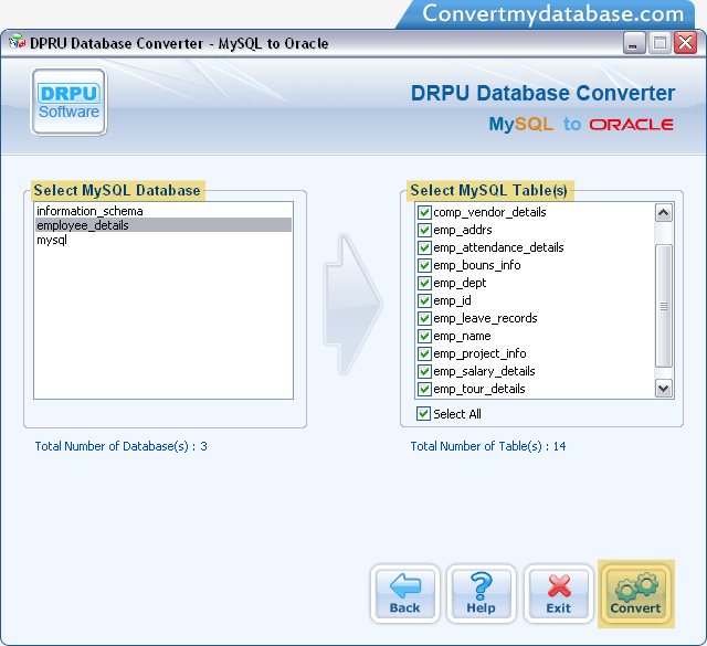 MySQL to Oracle Database Converter