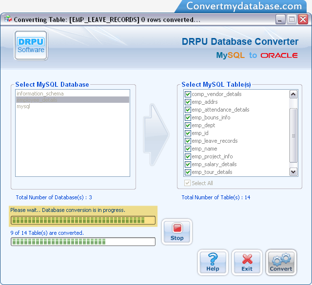 MySQL to Oracle Database Converter